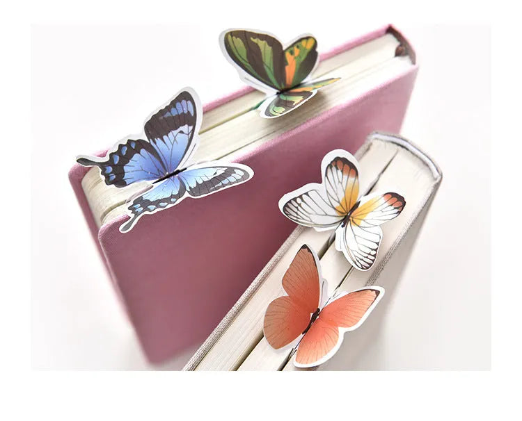 Butterfly design paper bookmark measuring 13.5cm by 5.5cm for stationery and gifting