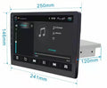 Black GM Android car navigator with rotating LCD screen in dashboard mounting position