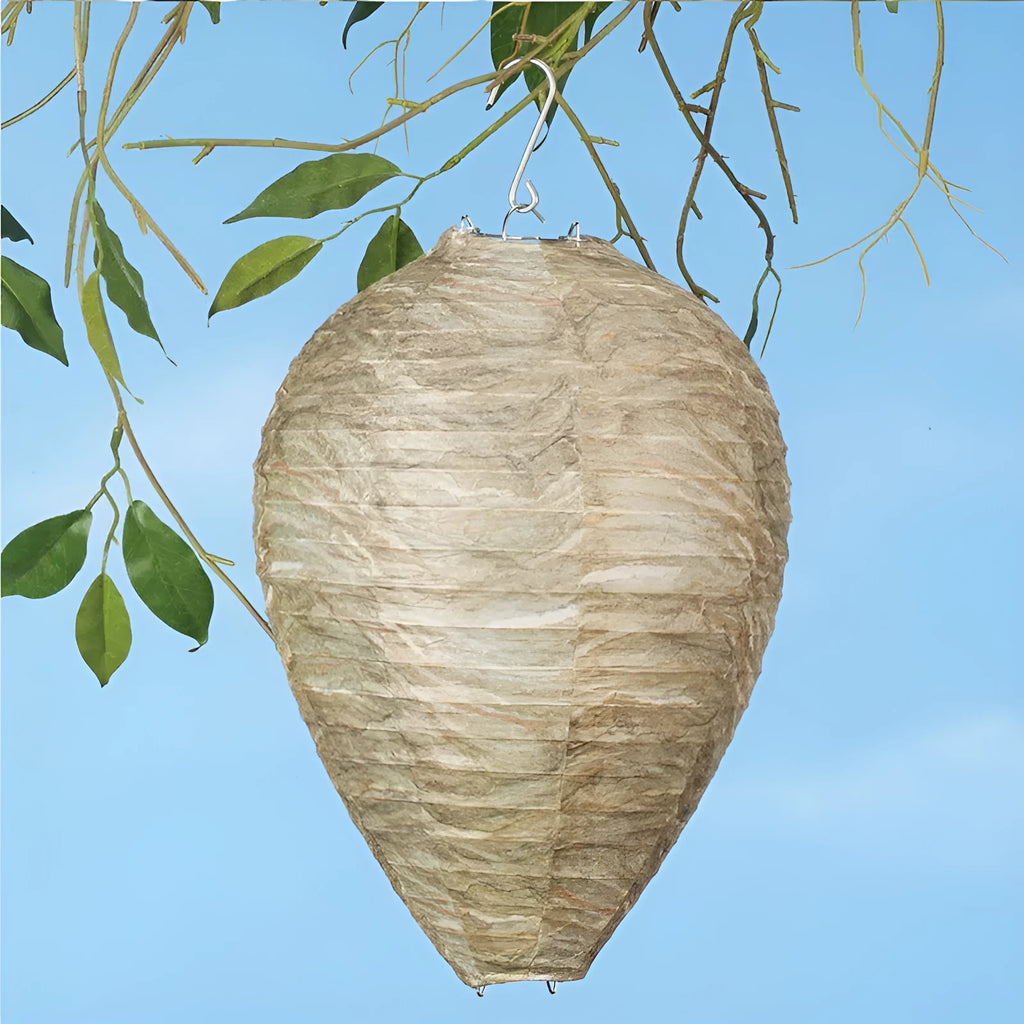 White honeycomb-shaped paper lantern with wire frame, shown against a neutral background.