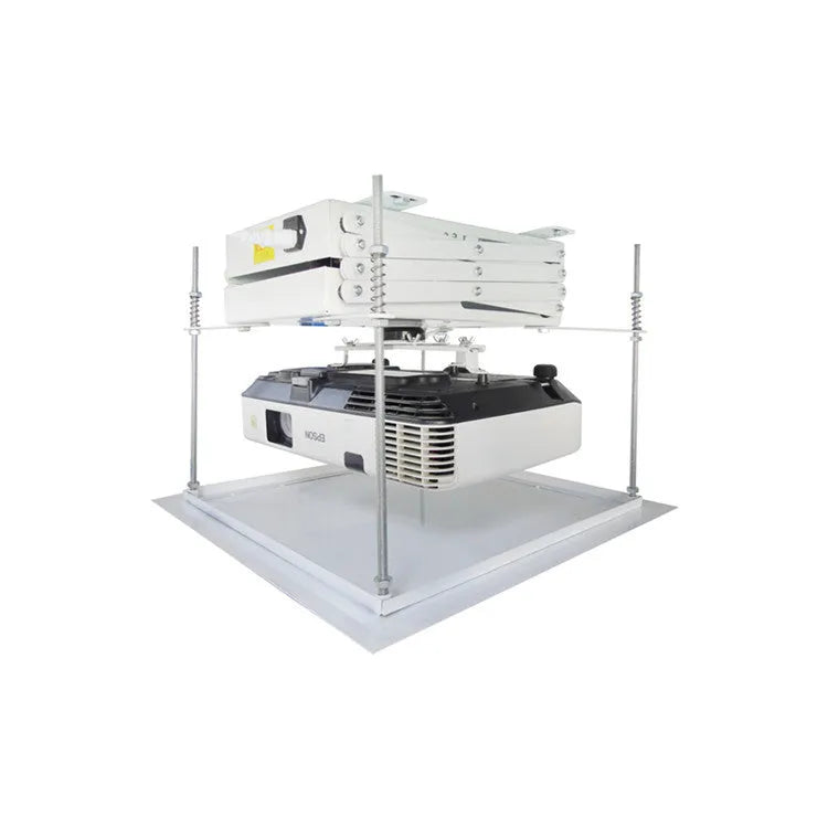 Projector electric lifting hanger with ultra-thin chassis and wireless remote control for ceiling mounting
