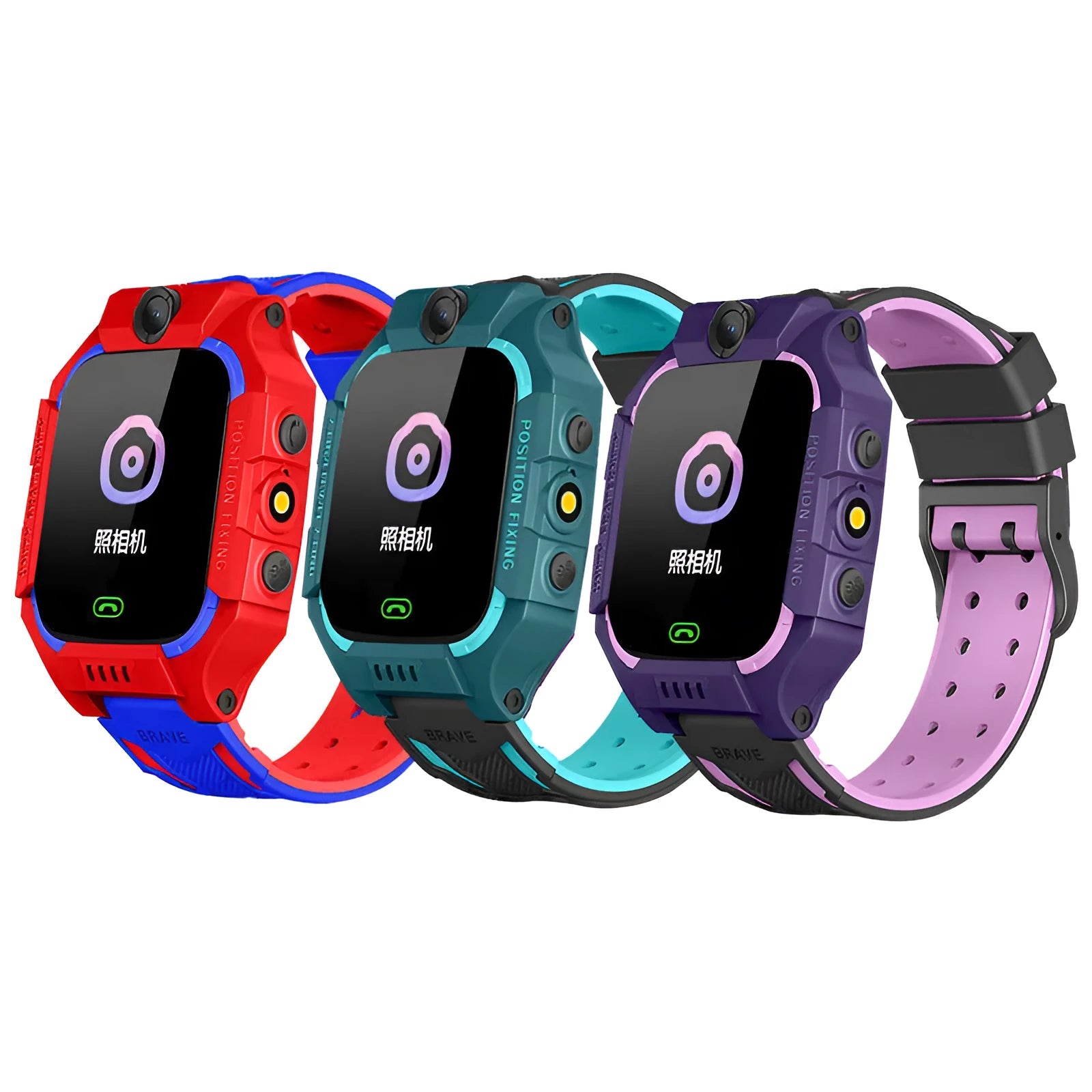 Z6 Q19 children's smart watch phone with 1.44-inch touch screen in green, purple, or red colours