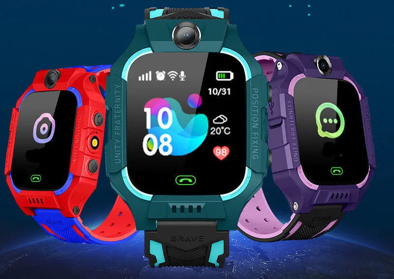 Z6 Q19 children's smart watch phone with 1.44-inch touch screen in green, purple, or red colours