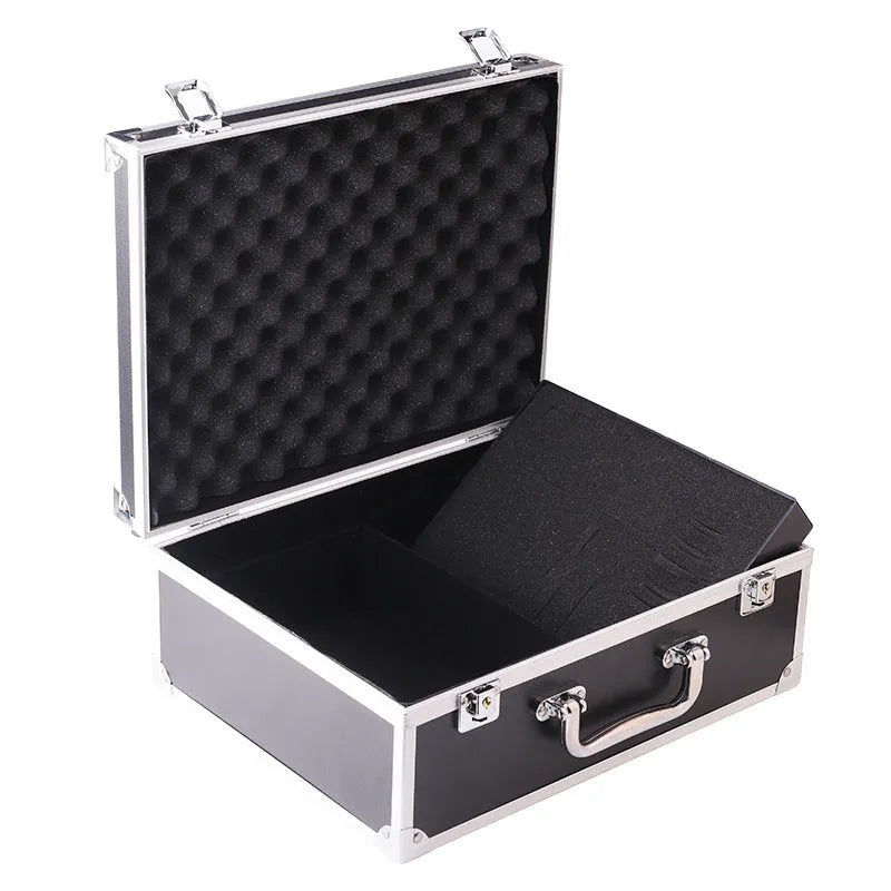 Aluminium alloy tattoo equipment storage box for professional kit organisation in black or silver