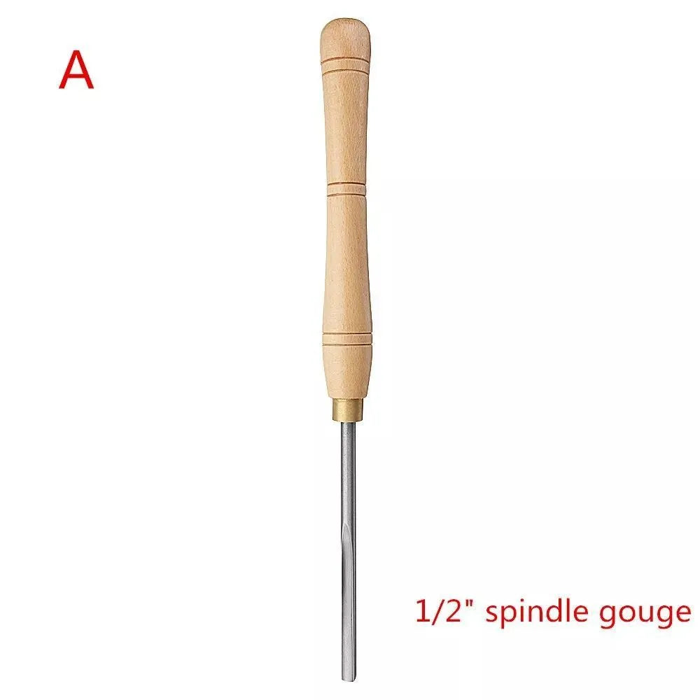 High-end 8-piece wooden box containing chrome vanadium steel wood turning tools.
