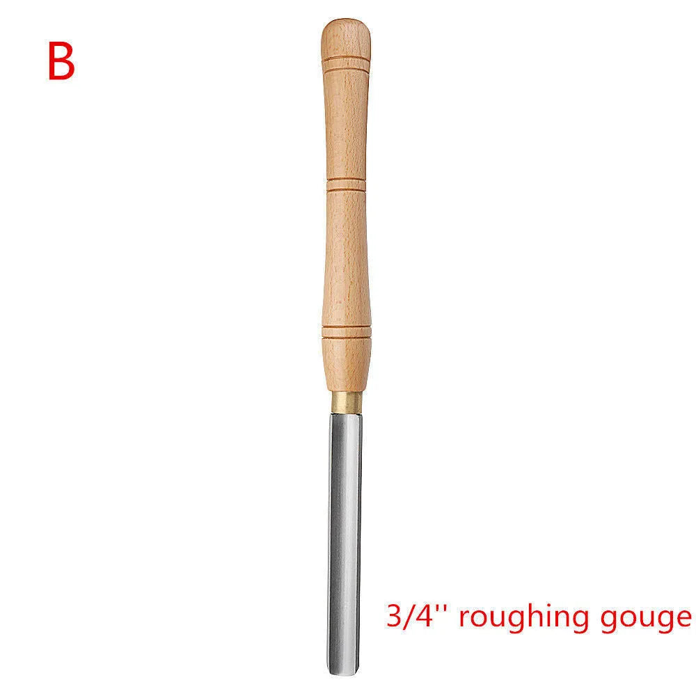 High-end 8-piece wooden box containing chrome vanadium steel wood turning tools.