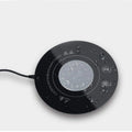 Black and white hot and cold coaster with USB cable for beverage temperature control