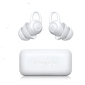 White soft silicone reusable ear plugs for noise reduction and sound insulation