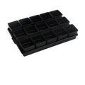 Meishi Controlled Root plastic flower pot set showing tray with multiple basins in black and white colours
