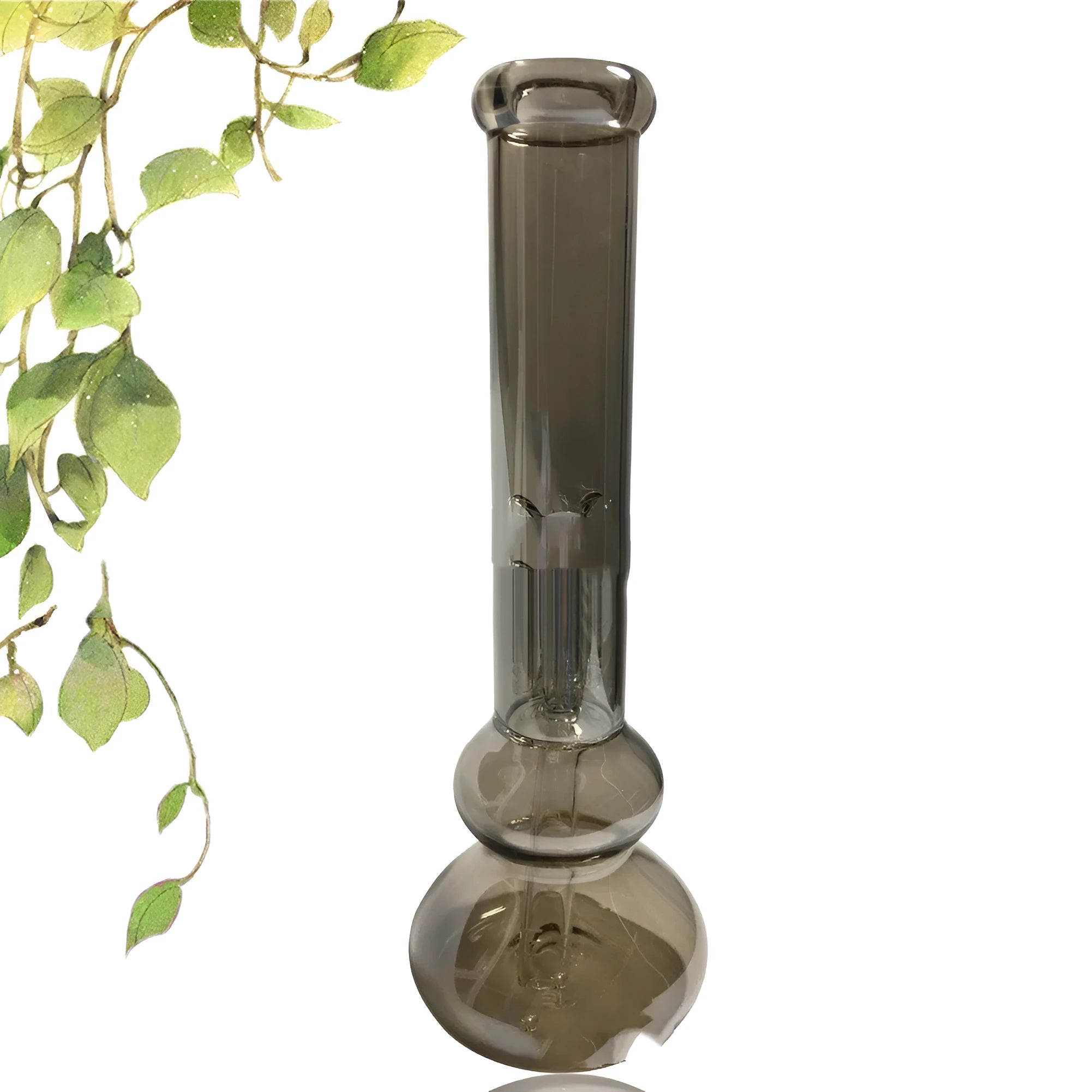 American style geometric pure colour glass vase for tabletop display