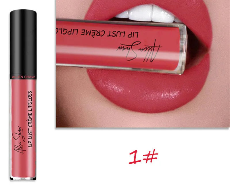 Silky cream texture lip gloss lipstick in tube with mineral ingredients