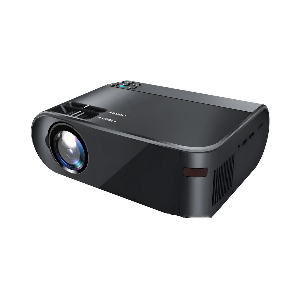 Portable wireless projector with 8K Blu-ray lens for daytime viewing and AI voice control