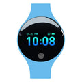 Smart watch with vibrating alarm and Bluetooth pedometer on wrist, showing 37mm dial and coloured strap options