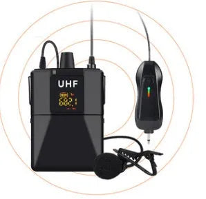 Black Little Bee X3 clip-on lavalier wireless microphone with foam windscreen.