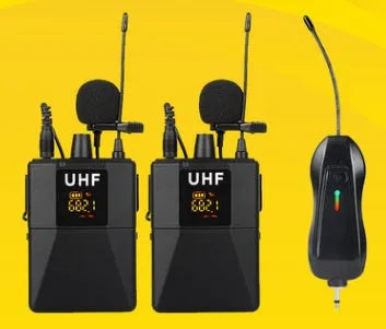 Black Little Bee X3 clip-on lavalier wireless microphone with foam windscreen.