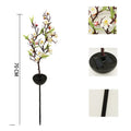 Solar-powered cherry tree branch garden light with firework string decoration