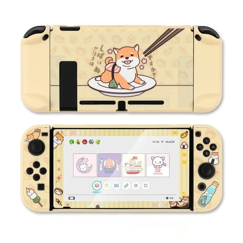 Nintendo Switch Lite hard shell protective case with silicone grip sleeve and screen protector