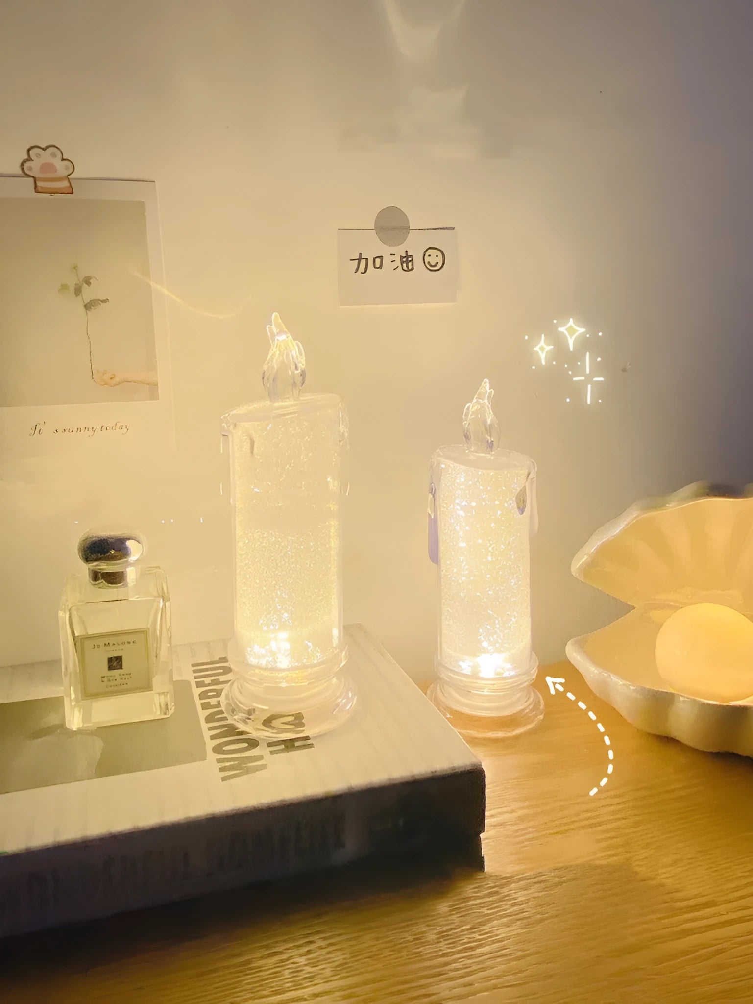 Bedside lamp with LED light and erasable message board in multiple style options