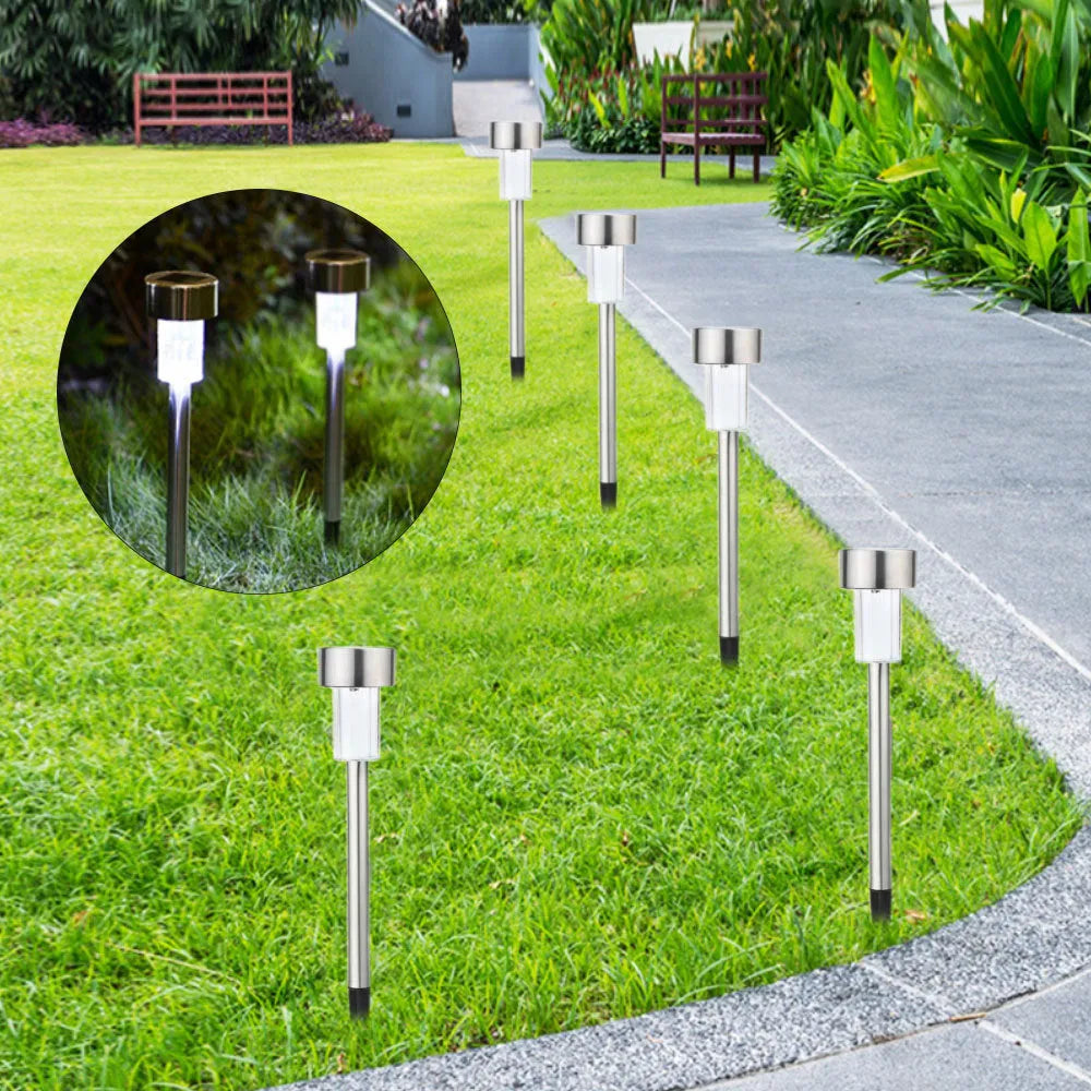 Stainless steel garden landscape LED light with pastoral styling and IP44 waterproof rating