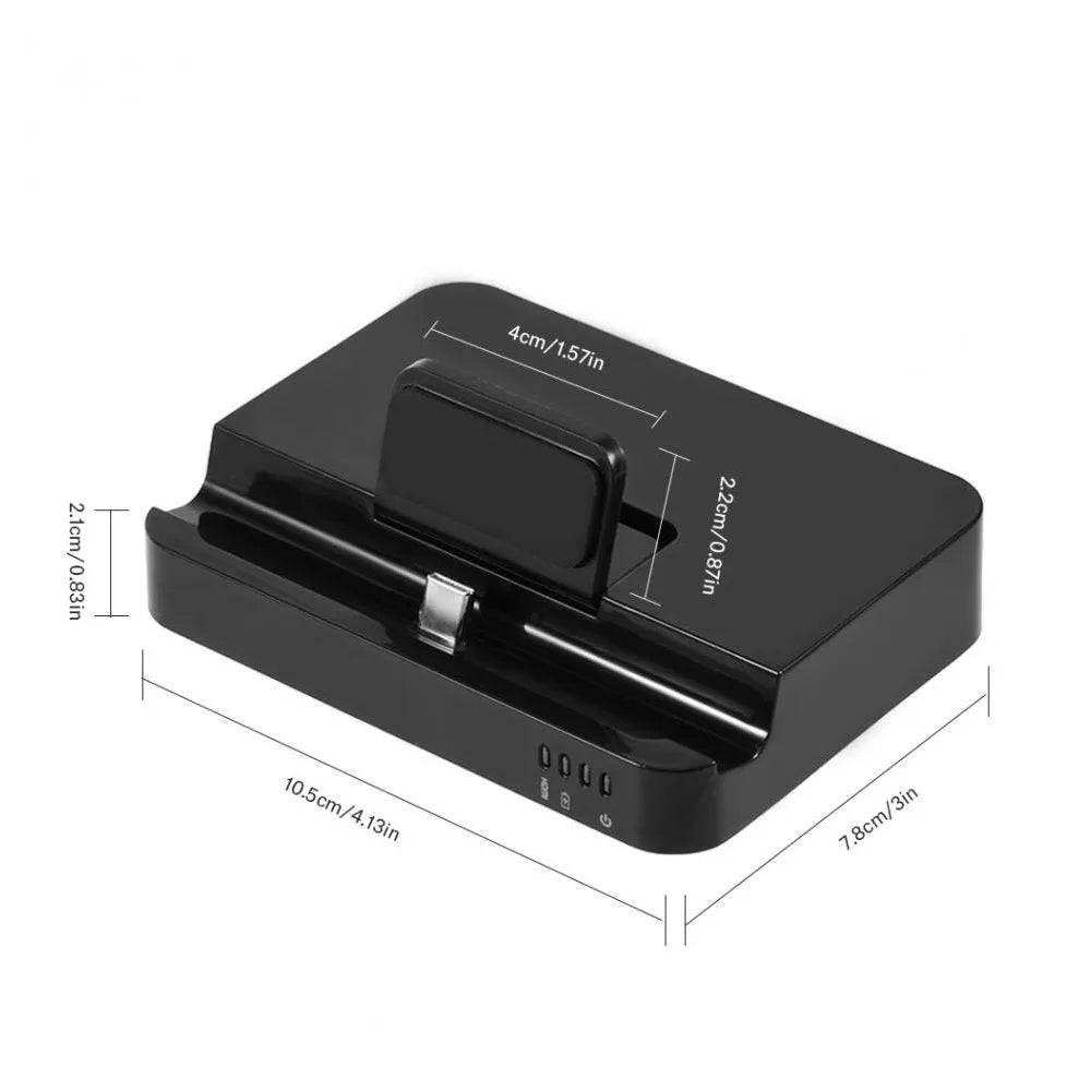 Black aluminium alloy USB C to HDMI mobile phone dock converter with multiple ports