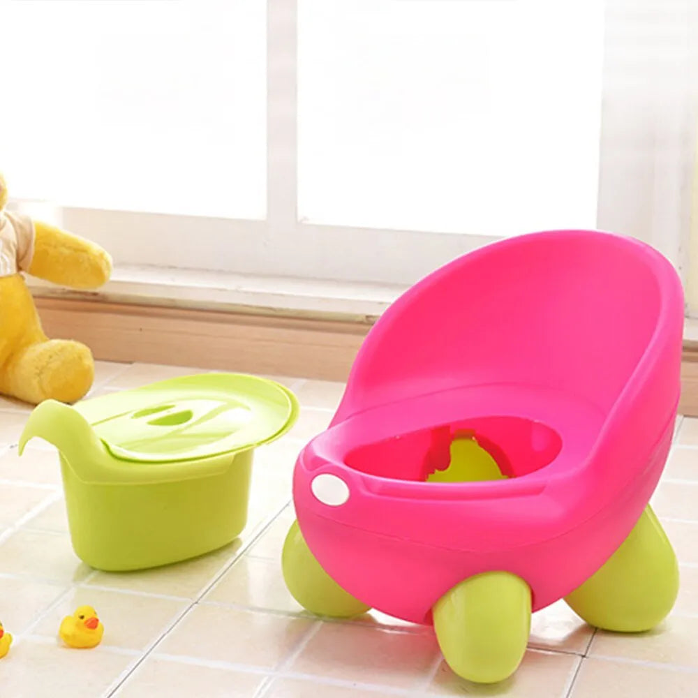 Dandan cartoon-themed toddler training toilet potty chair in a choice of six colours.