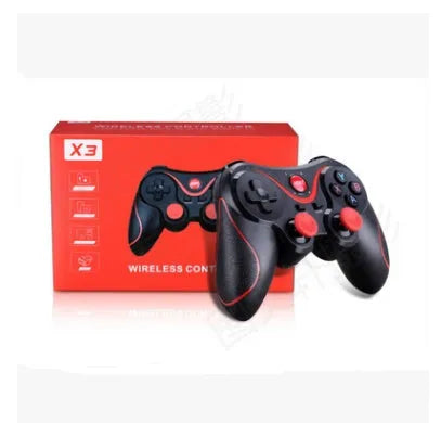 Black X3 Bluetooth wireless game controller for Android mobile phones.