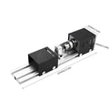 Mini silver metal woodworking lathe with carving knives and accessories for manual turning