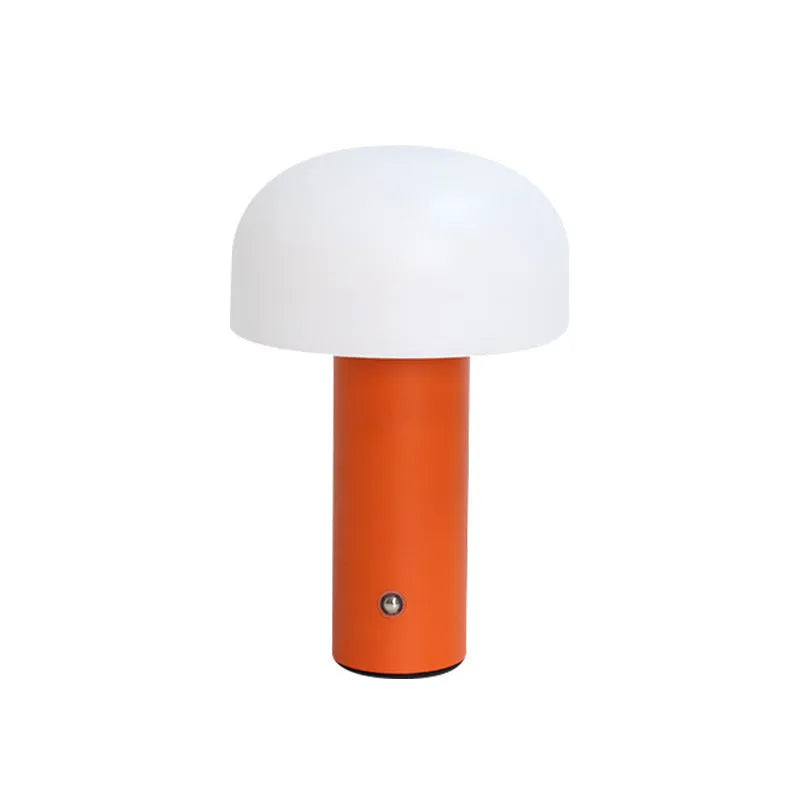 USB dual-power table lamp in black, green, orange or white colours with plastic construction