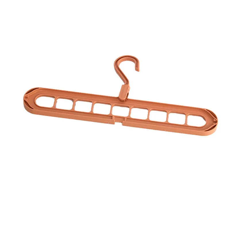 Plastic nine-hole folding pant hanger in modern simplicity style