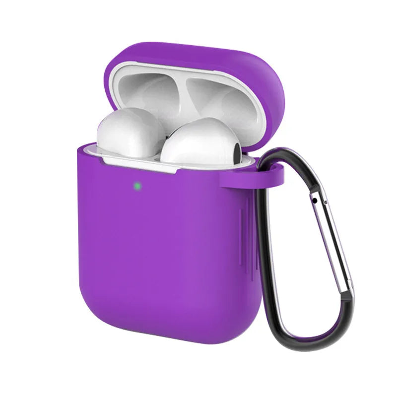 Silicone protective case cover for Apple AirPods 1st and 2nd generation in multiple colours