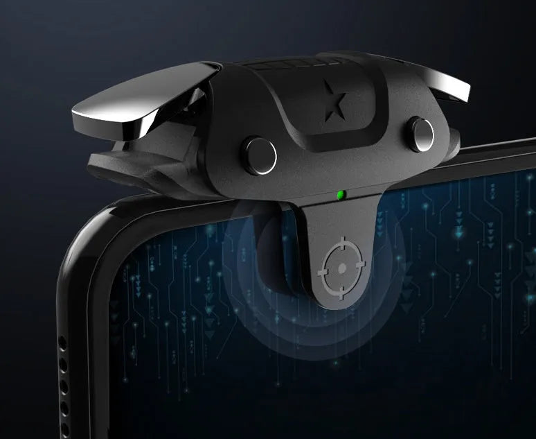 F5 black mobile phone game controller with compact 5cm dimensions