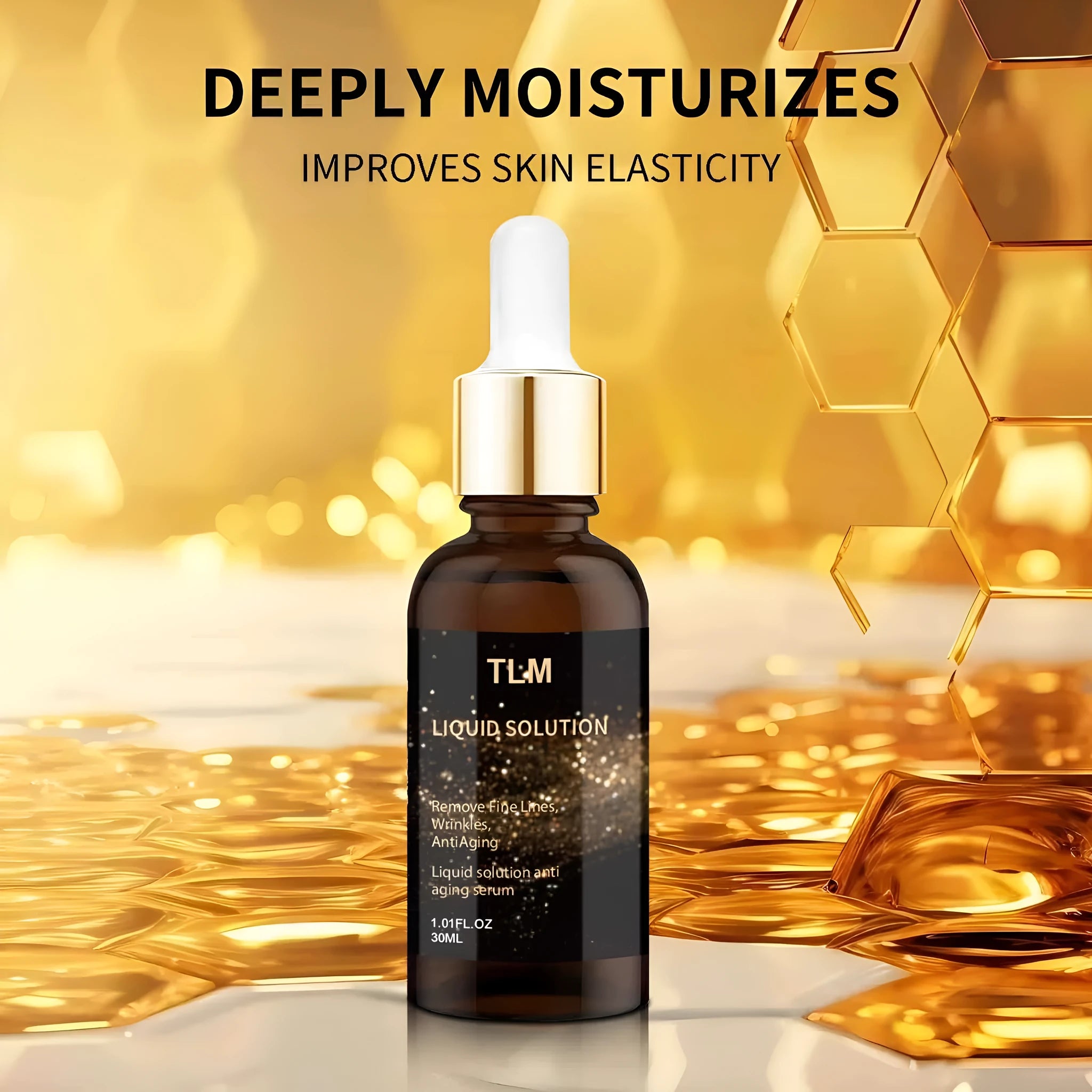 30ml facial moisturising solution bottle with hyaluronic acid and glycerin formulation