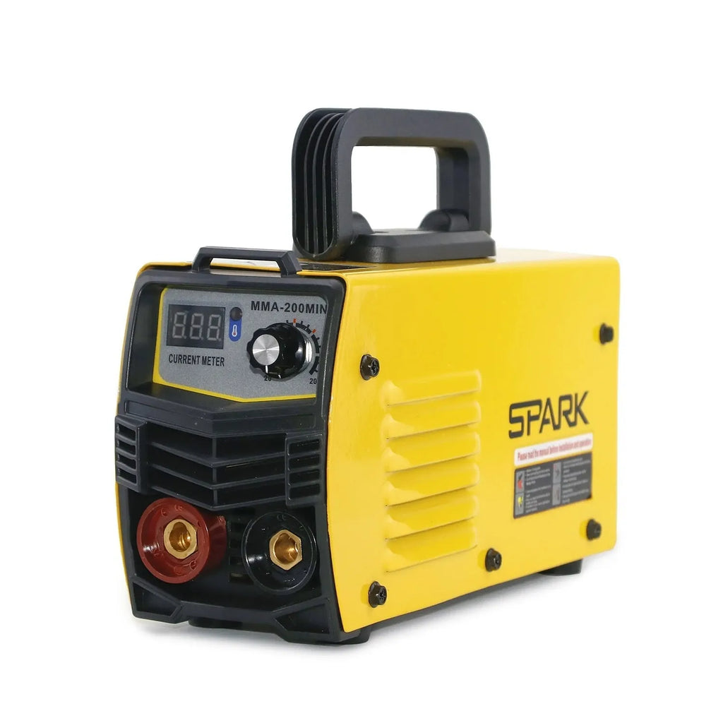 MMA-200MIN household DC welding machine with welding tongs, grounding clamp, face shield and brush hanger