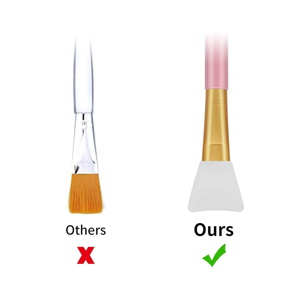 Silicone spatula applicator for face and body masks in six colour choices