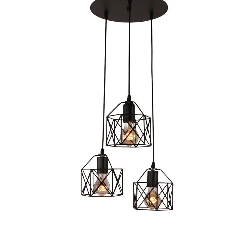 American country style decorative wall light with iron shade
