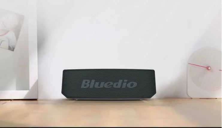 Black BS-6 Bluetooth smart speaker with 52mm drive units showing compact dimensions