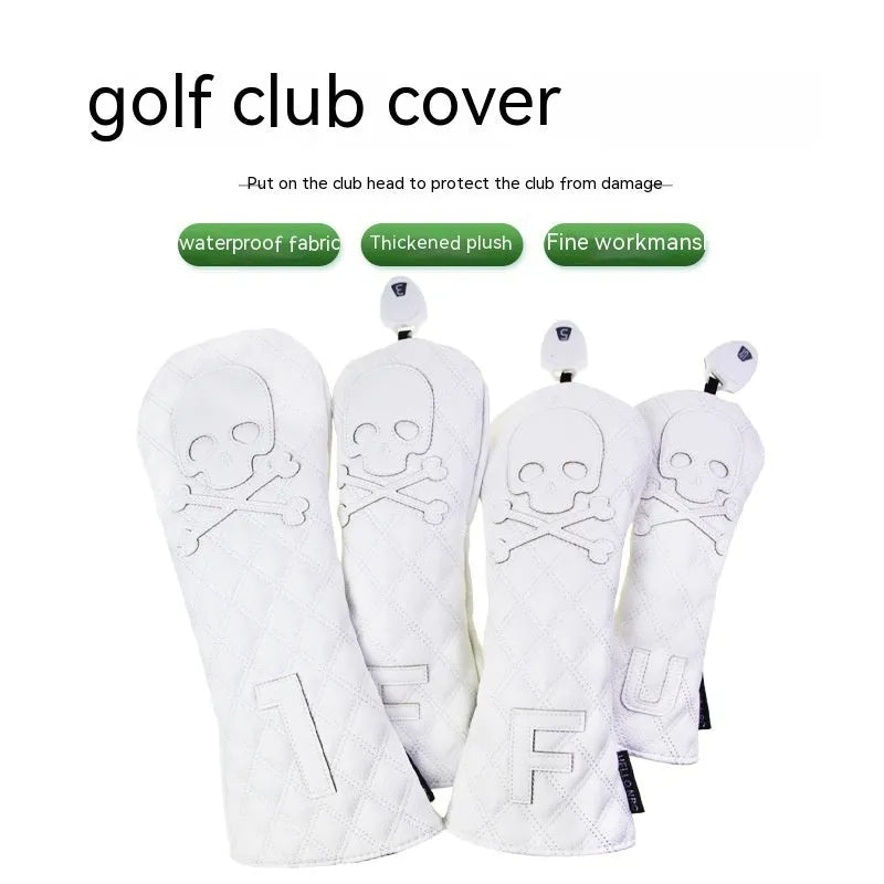 Black and white golf waterproof wooden pole protective covers for club shafts