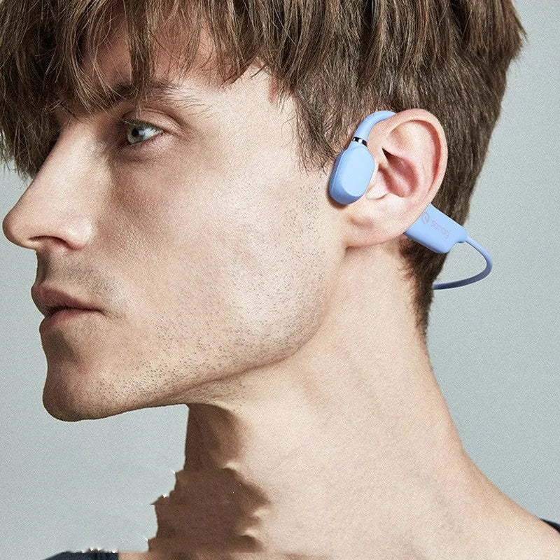 Wireless bone conduction sports headphones with neckband design in multiple colour options