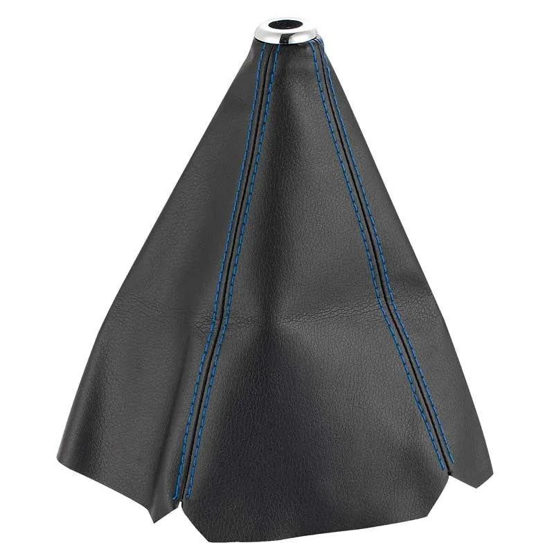 General Motors black line PU leather gear lever dust cover for manual gearbox protection.