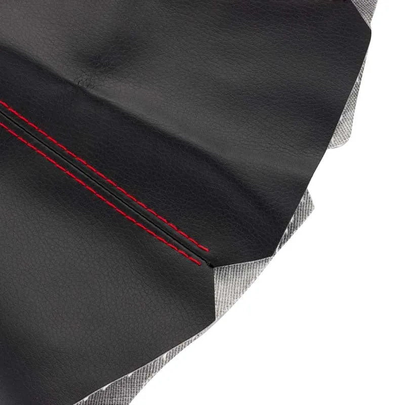 General Motors black line PU leather gear lever dust cover for manual gearbox protection.
