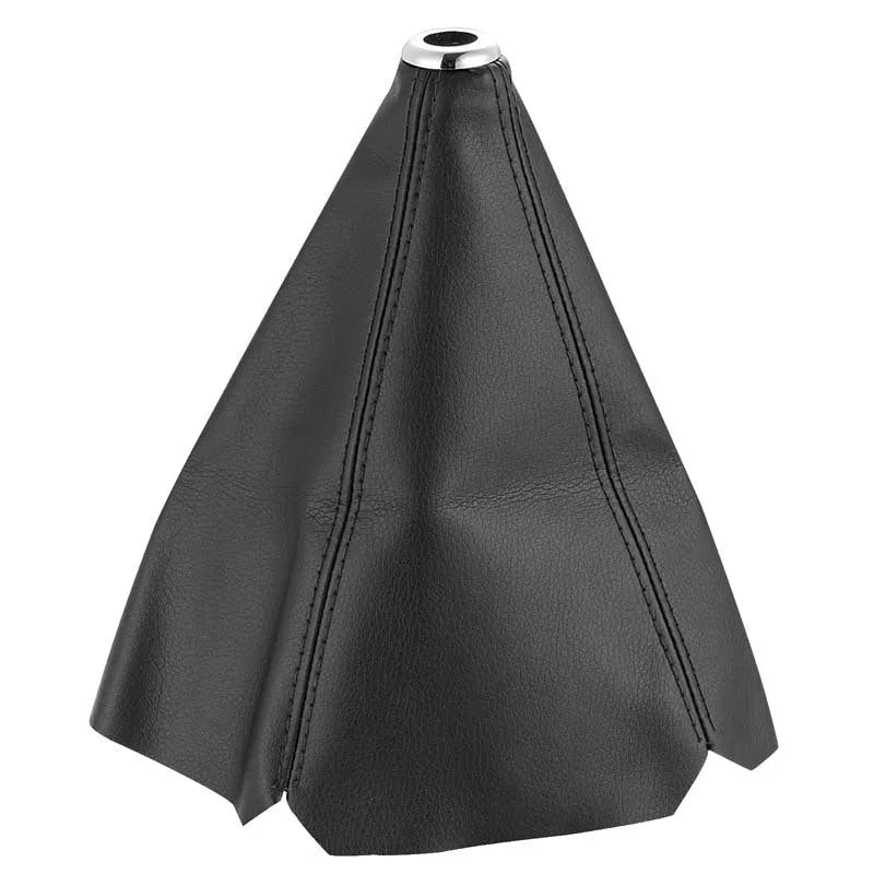 General Motors black line PU leather gear lever dust cover for manual gearbox protection.