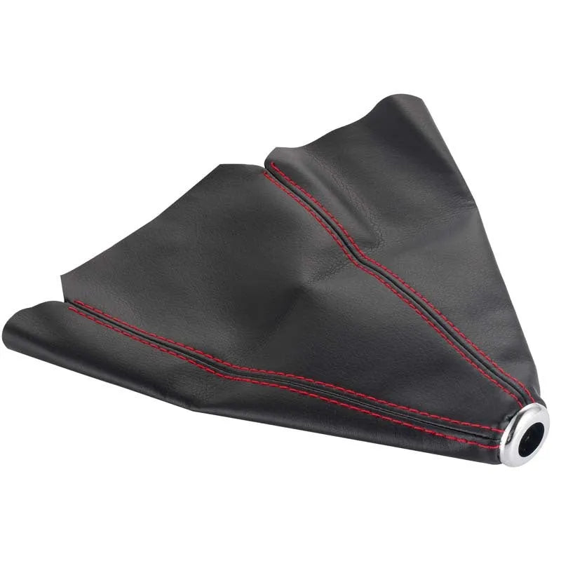 General Motors black line PU leather gear lever dust cover for manual gearbox protection.