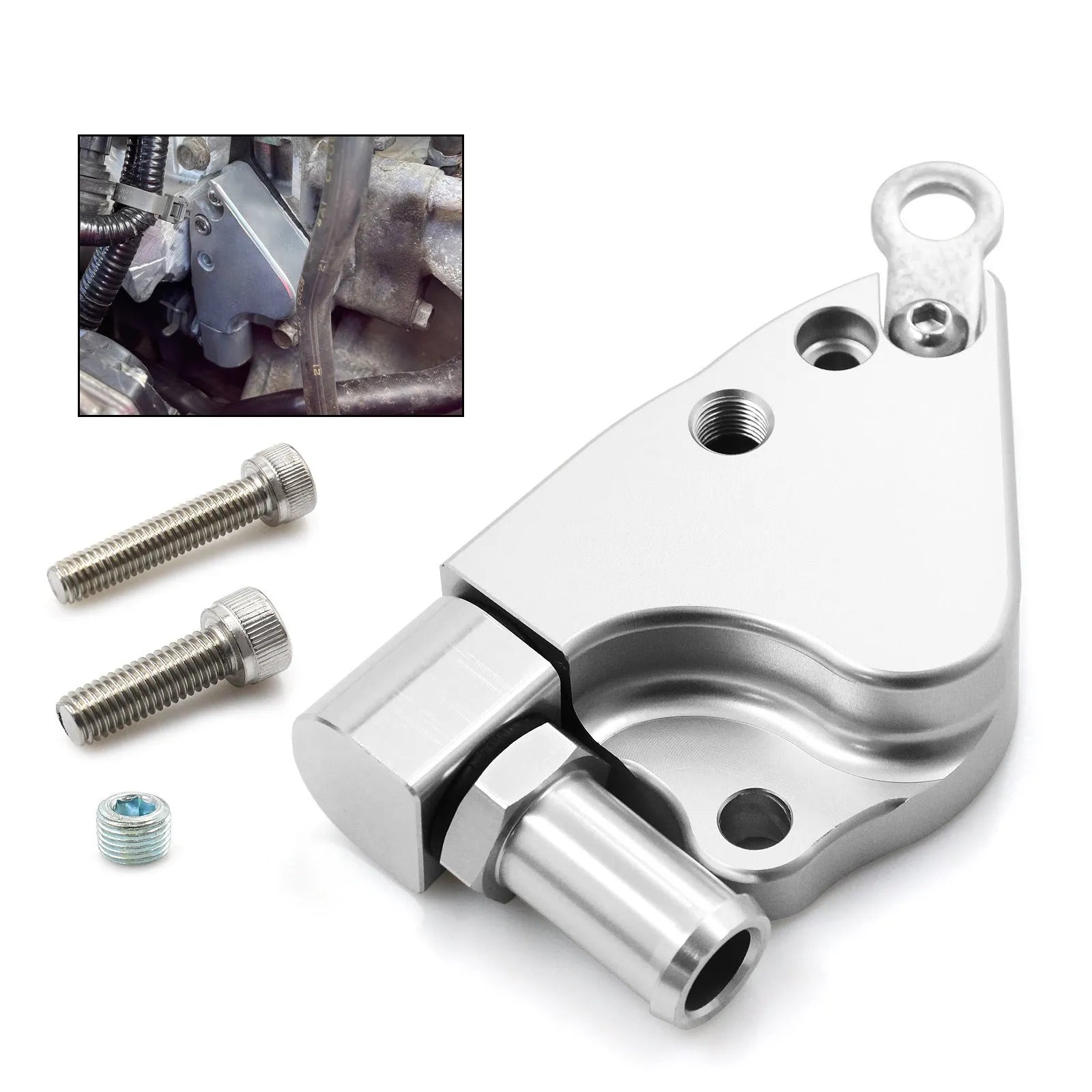 Aluminium coolant adapter for Honda K20 K24 intake manifold temperature sensor relocation