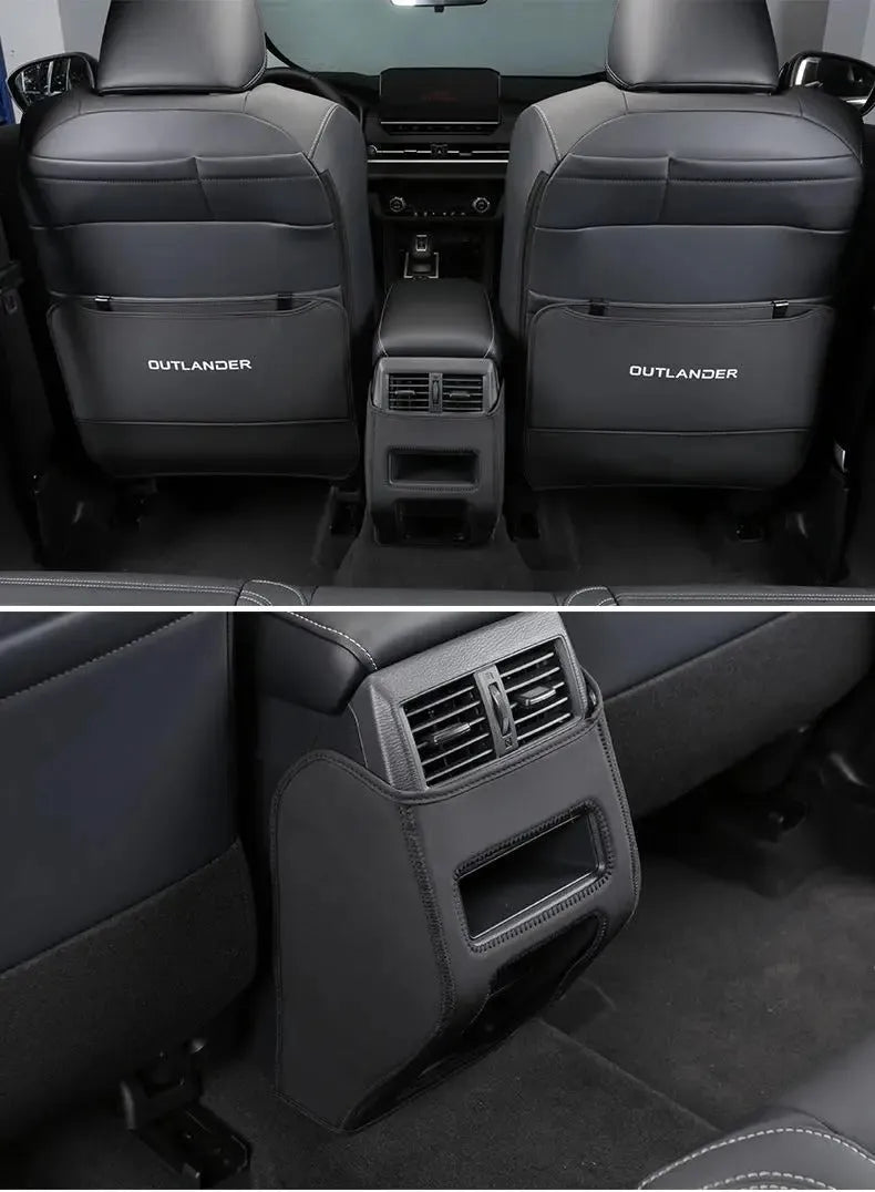 Three anti-kick pads for 2023 Mitsubishi Outlander leather seat and door panel protection