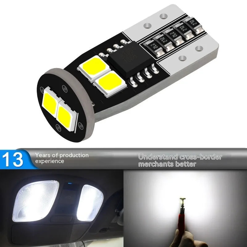 Small 10mm diameter automotive LED lamp for car licence plate reading light