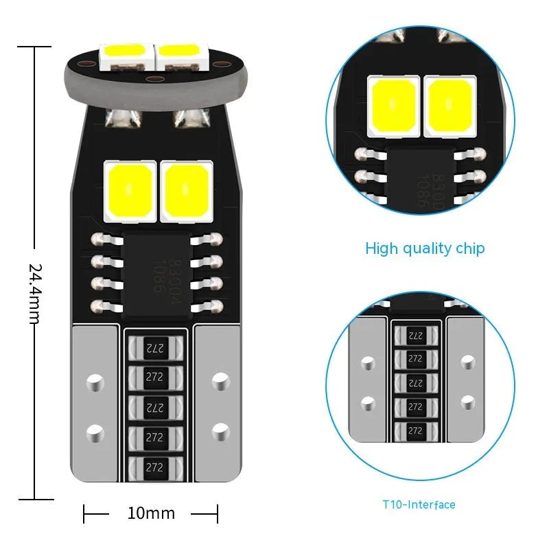 Small 10mm diameter automotive LED lamp for car licence plate reading light