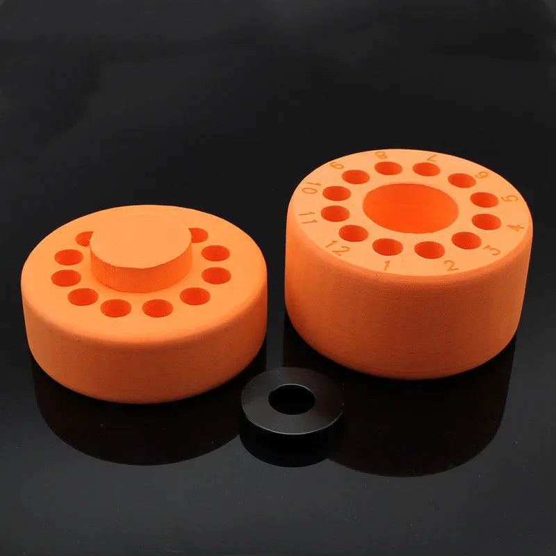 Orange and blue process cooling box for laboratory freezer cell recovery with metal plastic construction
