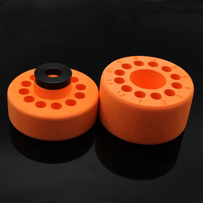 Orange and blue process cooling box for laboratory freezer cell recovery with metal plastic construction