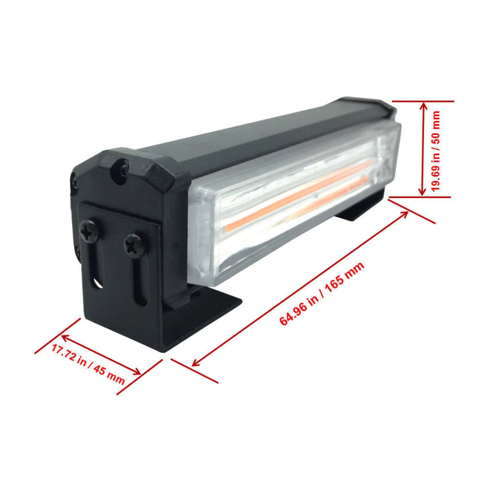 Yellow 208 model strobe warning light with aluminium alloy housing and COB LED light source