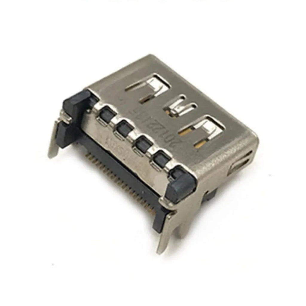 Silver HDMI interface host socket component for game console repair with connector pins