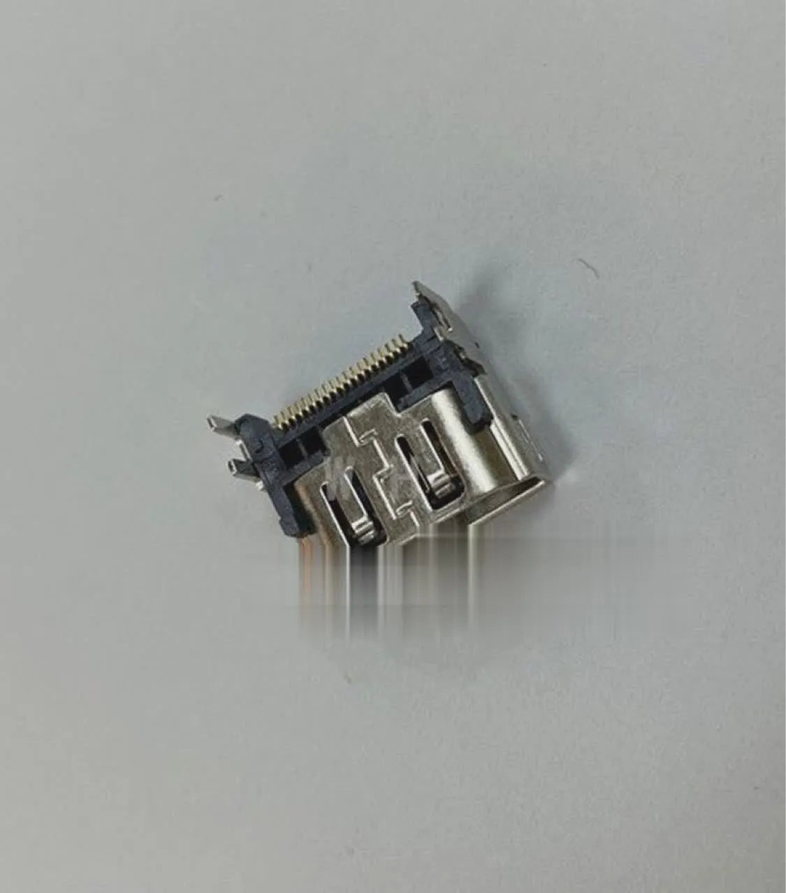 Silver HDMI interface host socket component for game console repair with connector pins